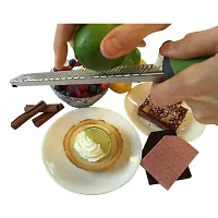 we3 Lemon Zester & Cheese Grater Dishwasher Safe Heavy-Duty Stainless Steel Blade for Extra-Fine Flakes Hard & Soft Cheeses,Veggies,Fruits,Roots,Spices,Chocolates. (Green)-thumb1