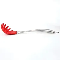 we3 Pasta Fork Stainless Steel Spaghetti Server|Pasta Server 32CM Long| (RED)-thumb2