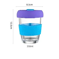 we3 Coffee Cup with Lid, Reusable Coffee Mug with Non-Slip Sleeve, Coffee Tumbler with BPA-Free Safe Material, Dishwasher& Microwave Safe, 350 ML (Blue, Pack of 1)-thumb1