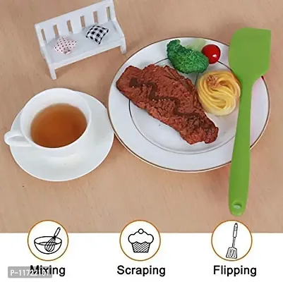 we3 Silicone Spatula Set 3-Piece Set, Baking Spoon & Spatulas, Silicone Turner Spatula, Non-Stick Rubber Spatulas Created for Cooking, Baking and Mixing with Stainless Steel Core (Green)-thumb4