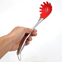 we3 Pasta Fork Stainless Steel Spaghetti Server|Pasta Server 32CM Long| (RED)-thumb1