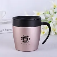 we3 Travel Coffee Mug with Handle 350ml Insulated Coffee Cup Stainless Steel Coffee Tumbler Reusable with Lid and Steel Spoon 1 Piece(Pink)-thumb4