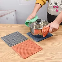 we3 Silicone Trivet Pot Mat for Countertop Trivets Pads Heat Resistant Table Placemats (Pack of 4 Pink)-thumb4