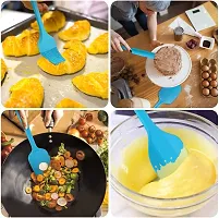 we3 Silicone Spatula,6 Piece Non-Scratch Heat Resistant Silicone Spatula with Stainless Steel Core,Non Stick and Good Grips Spatulas for Cooking,Baking and Mixing (Blue)-thumb3