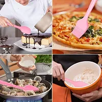 we3 Silicone Spatula,6 Piece Non-Scratch Heat Resistant Silicone Spatula with Stainless Steel Core,Non Stick and Good Grips Spatulas for Cooking,Baking and Mixing (Pink)-thumb3