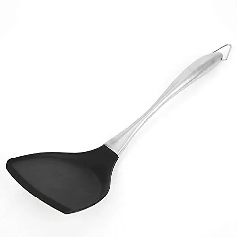 we3 Non-Stick Silicone Spatula - 500?F(260?C) Heat Resistant Seamless SIliconeSpatulas with Stainless Steel Core Kitchen Utensils for Cooking|35.5cm L & 10.2cm W Steel Spatula|