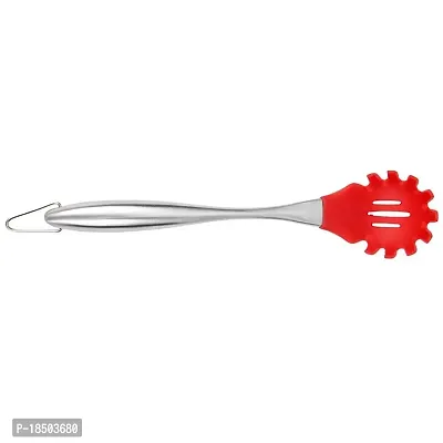 we3 Pasta Fork Stainless Steel Spaghetti Server|Pasta Server 32CM Long| (RED)-thumb4