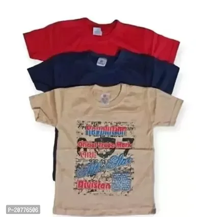 Stylish Multicolor  T-Shirt For Boys In Pack Of 3
