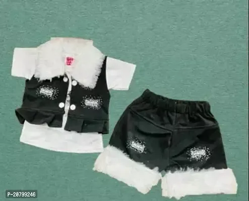 Fabulous Top With Bottom Set Black Color For Girls Pack Of 1