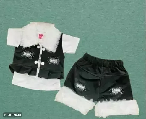 Fabulous Top With Bottom Set Black Color For Girls Pack Of 1-thumb0