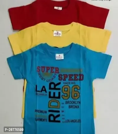 Stylish Multicolor  T-Shirt For Boys In Pack Of 3-thumb0