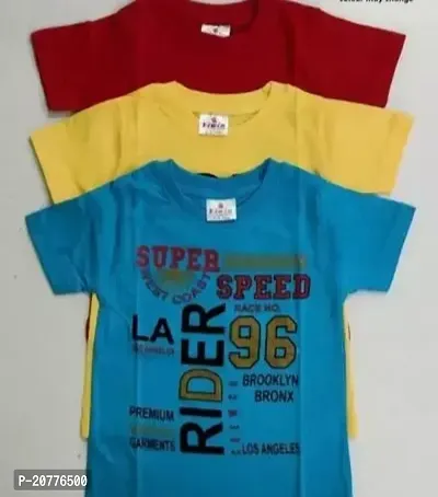 Stylish Multicolor  T-Shirt For Boys In Pack Of 3