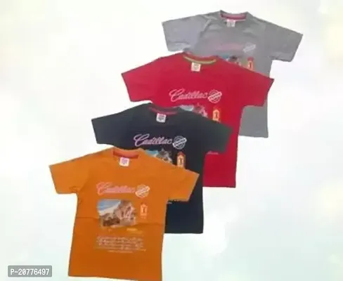 Stylish Multicolor  T-Shirt For Boys In Pack Of 4