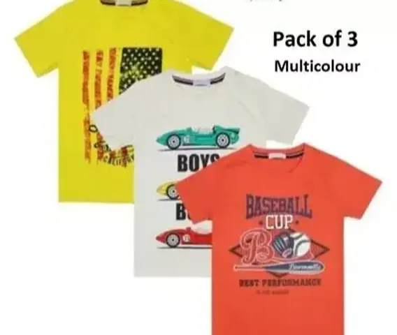 Stylish T-Shirt For Boys In Pack Of 3