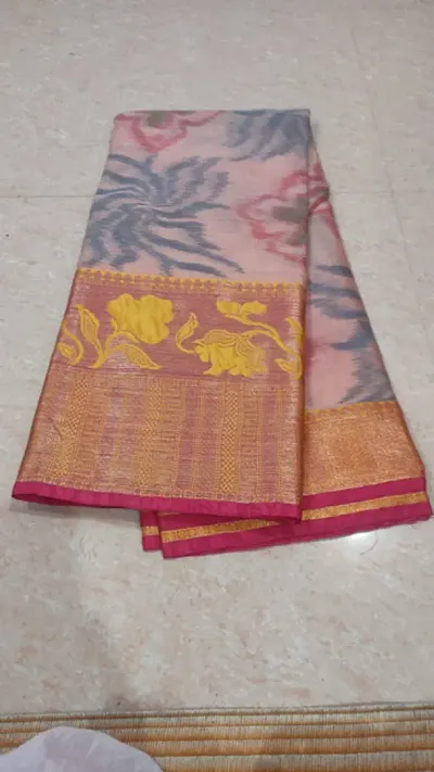 Stylish Banarasi Silk Woven Design Saree with Blouse piece