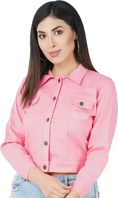 Stylish Solid Button Jacket For Women