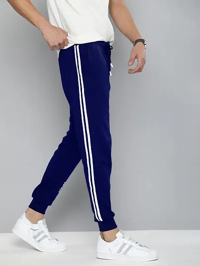 Mens Polyester Blend Self Pattern Slim Fit Joggers