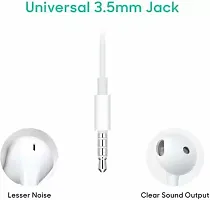Wire Earphone with Mic High bass HD Voice Headset White, In the Ear Wired Headset (White, In the Ear)-thumb2