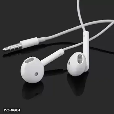 Wire Earphone with Mic High bass HD Voice Headset White, In the Ear Wired Headset (White, In the Ear)-thumb4