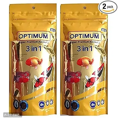 Optimum All Life Stages Pellet, Powder CP 3-in-1 Highly Nutritious Aquarium Fish Food for All Fishes, 100 g -Pack of 2-thumb0