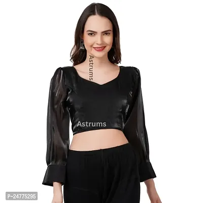 Balloon Sleeves Party Wear Saree Blouse | Fashionworldhub