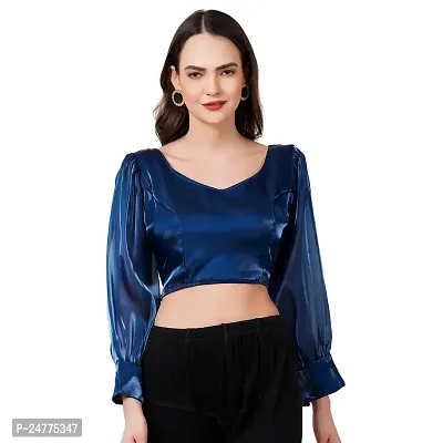 Buy Bubble Sleeve Top With Belt for Women Online in India