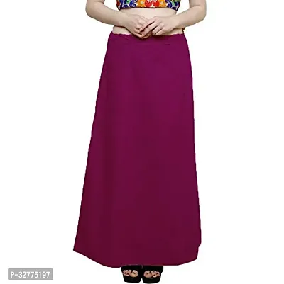 Stylish Purple Chanderi Cotton Solid Petticoats For Women