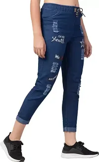 Women's Slim Fit Joggers (Bang Bang_ Blue) Size (26 Till 30)-thumb1