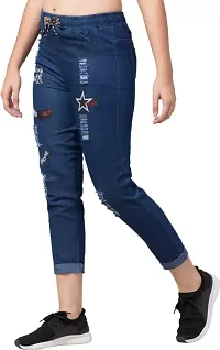 Women's Slim Fit Joggers (Bang Bang_ Blue) Size (26 Till 30)-thumb2