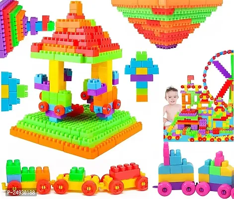 Building Block Game Set for for 3-8 Years Old Kids Boys  Girls,Multi Color,Pack of 200 Piece-thumb2
