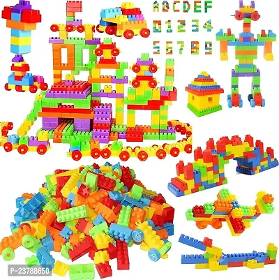 BEATBOX Building Blocks for Kids, (72 Pieces Blocks) House Building Blocks with Windows, Block Game for Kids (Multicolor) (House Block)-thumb2