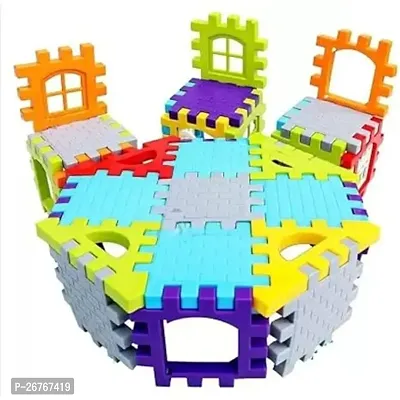 Kids Educational Construction Toy Puzzles Learning Activity Game Mini House Building Blocks Toys Set for Boys, Girls, Children Toys for 2, 3, 4, 5 Years Multicolor-thumb2