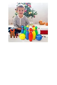 Bowling Set With 10 Bottles And 2 Balls For Kids Play Game Toy Multicolor-thumb2