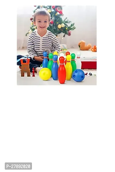 Bowling Set With 10 Bottles And 2 Balls For Kids Play Game Toy Multicolor-thumb3