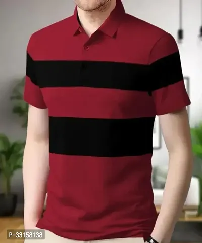 MENS ROUNDED STYLISH TRENDY POLO TSHIRT-thumb0