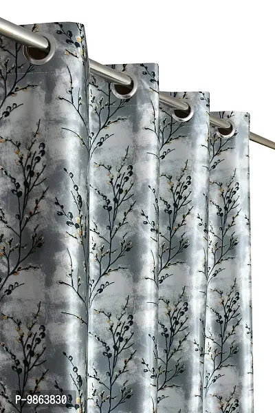 Soulful Creations Printed Curtains for Room and Offices Size 8 feet ( Pack of 2 ).-thumb0