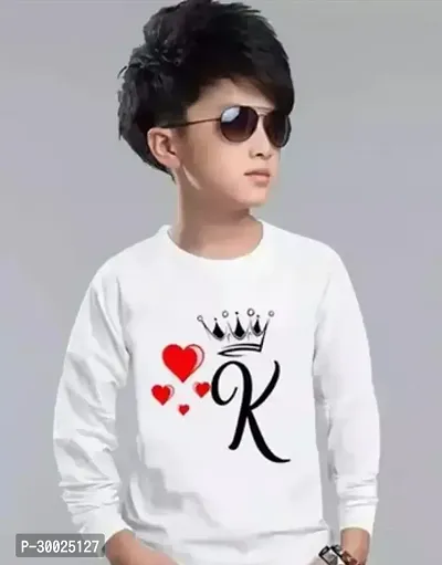 Classic Polyester Printed Full Sleeves T-Shirt For Boys-thumb0