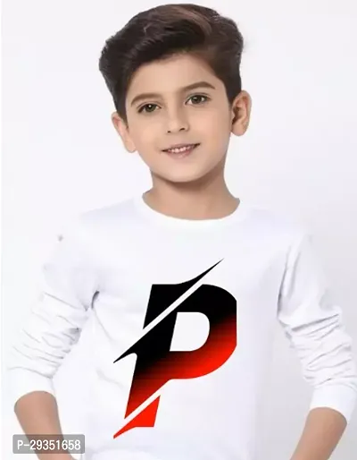 Classic Polyester Printed Full Sleeves T-Shirt For Boys-thumb0