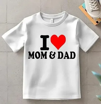 Stylish White Polyester Printed Tshirt For Boys