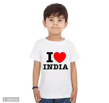 Stylish White Polyester Printed Tees For Boys