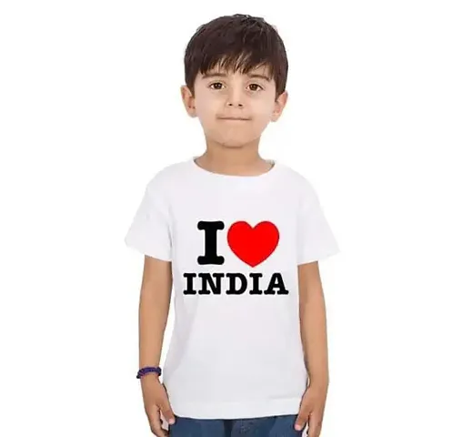 Stylish White Polyester Printed Tshirt For Boys