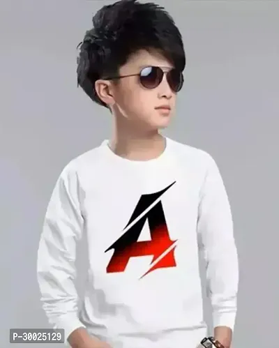 Classic Polyester Printed Full Sleeves T-Shirt For Boys-thumb0