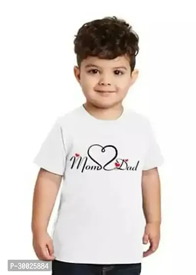 Stylish White Polyester Printed Tees For Boys-thumb0