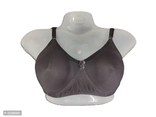 Stylish Black Cotton Blend Solid Bras For Women-thumb0