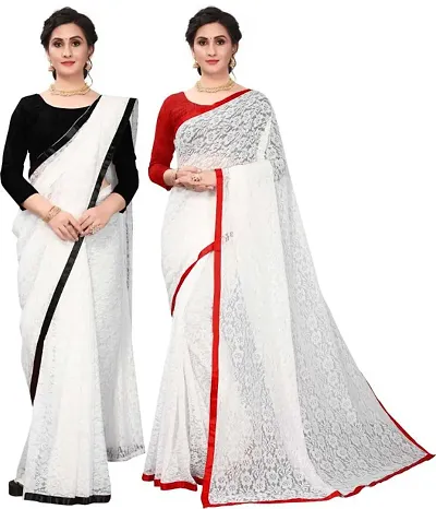 Straight White Net Party Wear Saree, Size: S, M, L, XL, XXL, 6.3 m (with  blouse piece) at Rs 4000 in Bulandshahr