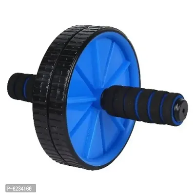 ABS Exercise Roller | Balance Wheel Roller | Workout Safety with Knee Mat (Multicolour)-thumb0