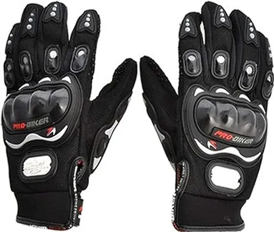 Trendy Synthetic Leather Motorcycle Gloves for Men