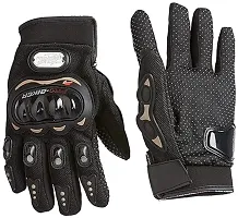 Trendy Synthetic Leather Motorcycle Gloves for Men-thumb2