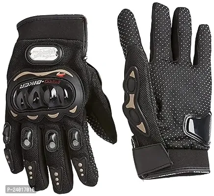 Trendy Synthetic Leather Motorcycle Gloves for Men-thumb3