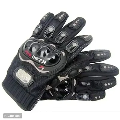 Trendy Synthetic Leather Motorcycle Gloves for Men-thumb2